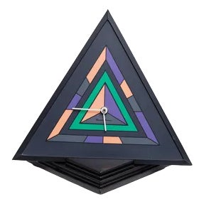 Vintage Triangle Stand Clock by Diamantini Domeniconi, 1980s For Sale