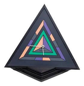 Vintage Triangle Stand Clock by Diamantini Domeniconi, 1980s