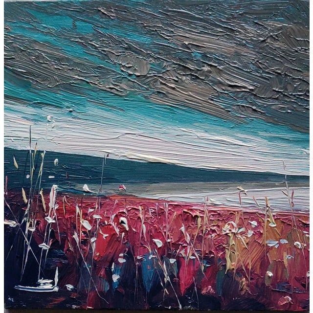 Ocean View Landscape Oil Painting by Vivek Mandalia For Sale