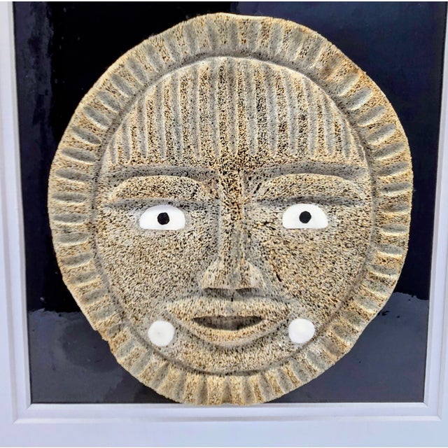 John “Boy” Weyiouanna Inupiat Whale Bone “Sun Face” Sculpture – Shishmaref, Alaska For Sale - Image 4 of 11