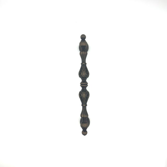2020s Hand-Forged Wrought Iron Door Pull (Gold Patina) Ornate Classical Entry Hardware For Sale - Image 5 of 5
