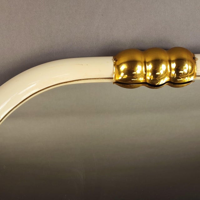 Vintage White Lacquered Mirror, 1970s For Sale - Image 3 of 4