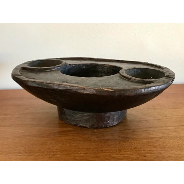 Tribal Vintage Mid 20th Century Zulu Carved Wooden Meat Platter For Sale - Image 3 of 13