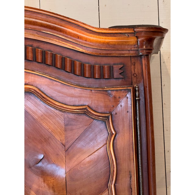 18th Century Louis XV Fruitwood Armoire For Sale - Image 4 of 13