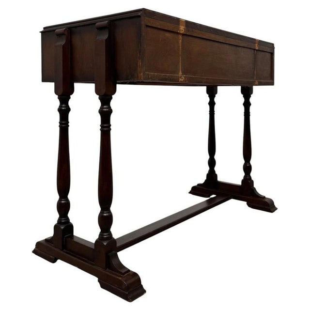 Gold Antique Carved Oak Occasional Side Table For Sale - Image 8 of 11
