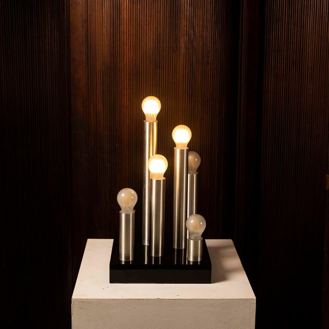 Vintage Italian Space Age Table Lamp, 1970s For Sale - Image 3 of 11