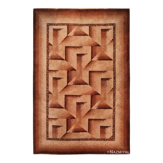 Nazmiyal Collection 1920s Art Deco Design Wilton Rug For Sale