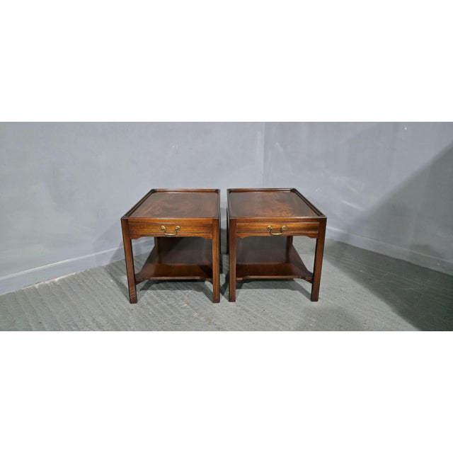 Vintage Mahogany Tables, 1920, Set of 2 For Sale - Image 6 of 11