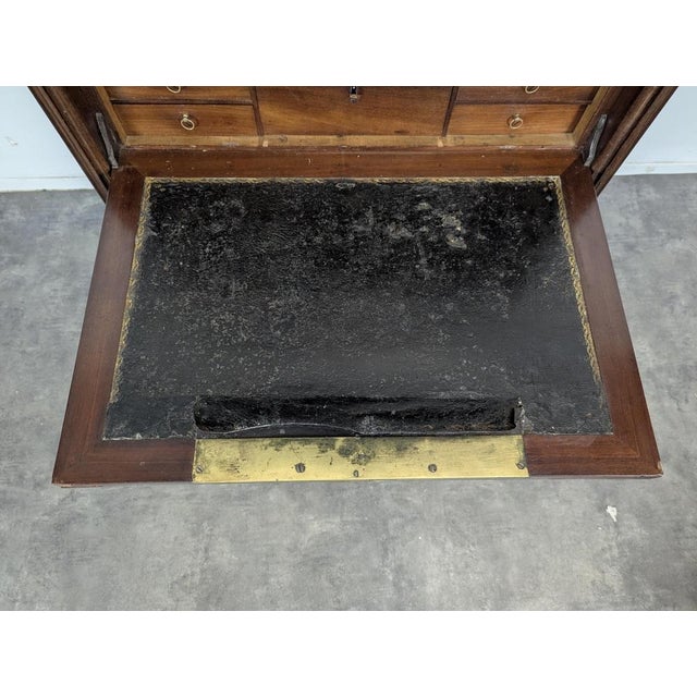 Guillotine-Fronted Secretary by F. Trapet, Early 19th Century For Sale - Image 9 of 12