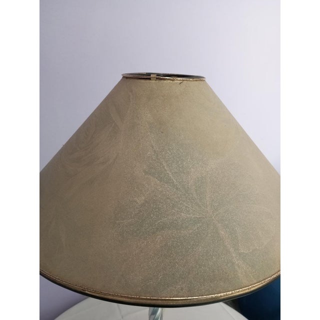 Metal Table Lamp with Marble Base and Bronze Leaf Decoration, Italy, 1950s For Sale - Image 7 of 18