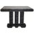 Lacquered in a black piano finish - the brutal carved wood design is almost tribal and artistic (reminiscent of Louise...