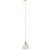Mid-Century Modern Vintage Hanging Light with Transparent Glass of Flowers For Sale - Image 3 of 5