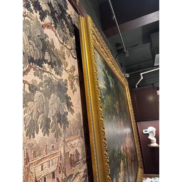 Wood Early 20th Century Monumental Dutch Still Life Oil Painting by W. Honner With Fruit & Roses in Gilt Frame For Sale - Image 7 of 8