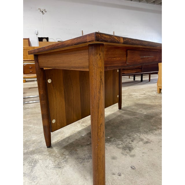 1960s Danish Modern Rosewood Desk For Sale - Image 5 of 9