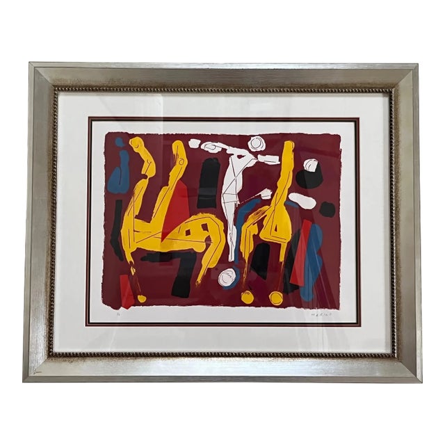 Marino Marini Signed Original Lithograph Chevaux Et Cavalier-v 1974 Framed For Sale