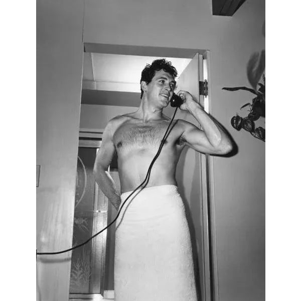 Mid-Century Modern 1952 Sid Avery "Rock Hudson at Home" Photograph For Sale - Image 3 of 3
