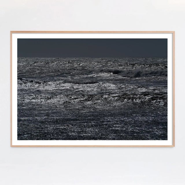 Contemporary "Current" Contemporary Original Dark Ocean Seascape Photograph - 60" X 40" For Sale - Image 3 of 3