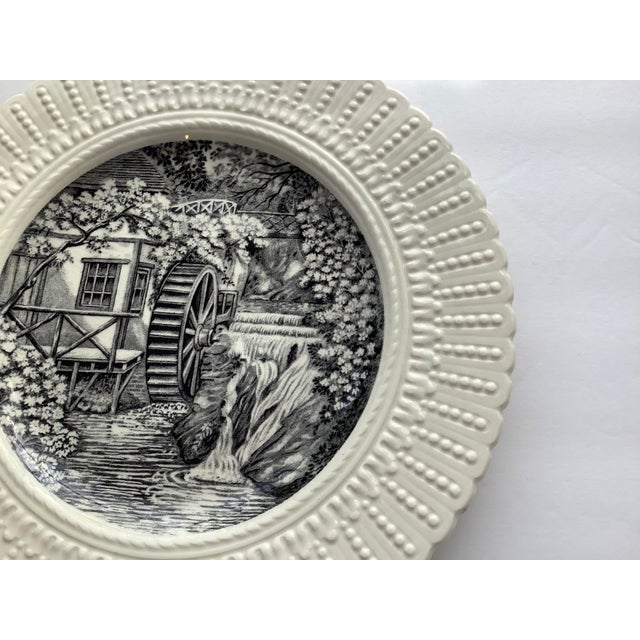 Antique White Set of 3 Mid 20th Century English Fine China Plates For Sale - Image 8 of 12