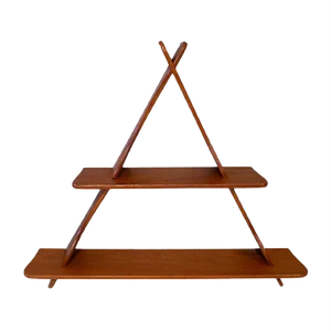Danish Triangular Teak Wall Shelf in the style of Peder Moos, 1950s