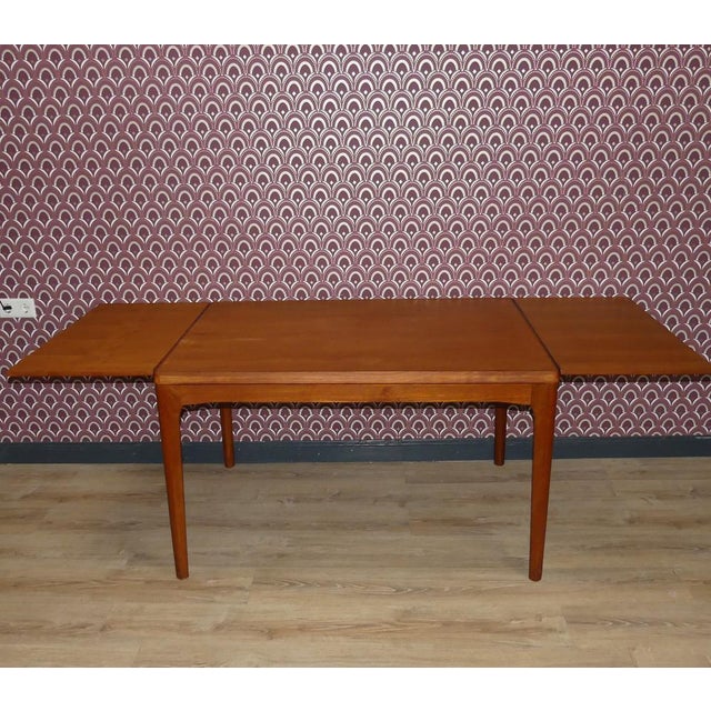 Brown Teak Extendable Dining Table by Henning Kjaernulf for Vejle Stole & Møbelfabrik For Sale - Image 8 of 18