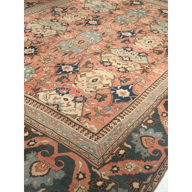 Pasargad Rust Persian Antique Dorokhsh - 9' X 12'.9'' For Sale - Image 4 of 10