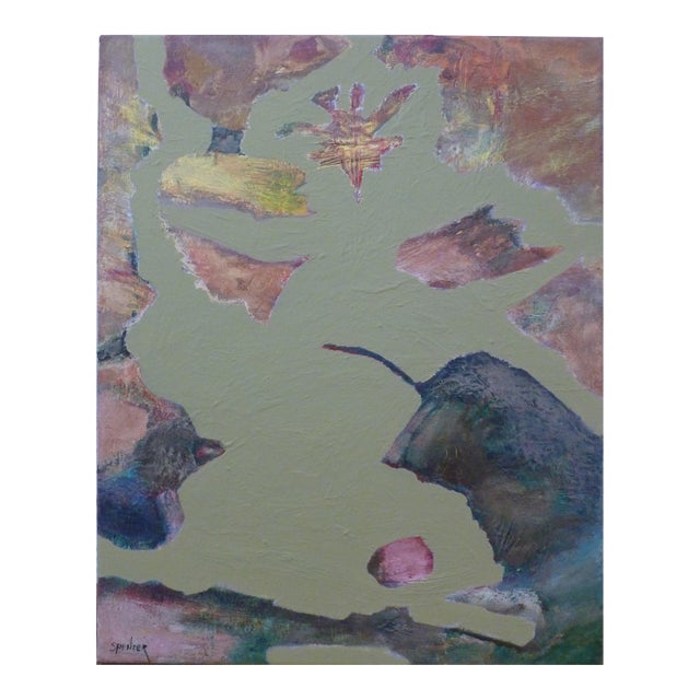 "Caterpillar Dream" Expressionistic Oil and Acrylic Painting by Scott A. Spencer For Sale