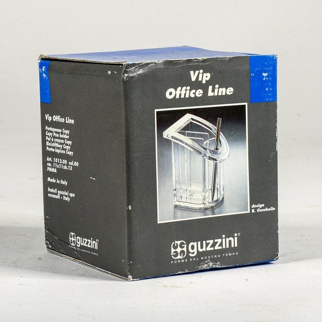Acrylic Glass Pen Holder by B. Gecchelin for Guzzini, 1990s For Sale - Image 8 of 10