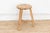19th Century Bleached Wood Vintage Round Stool For Sale - Image 5 of 6