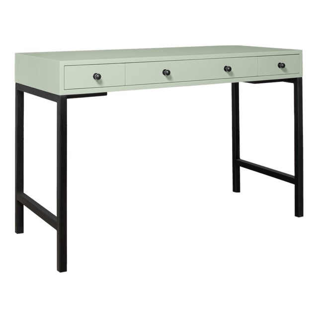 Maple Writing Desk - Celery Green For Sale