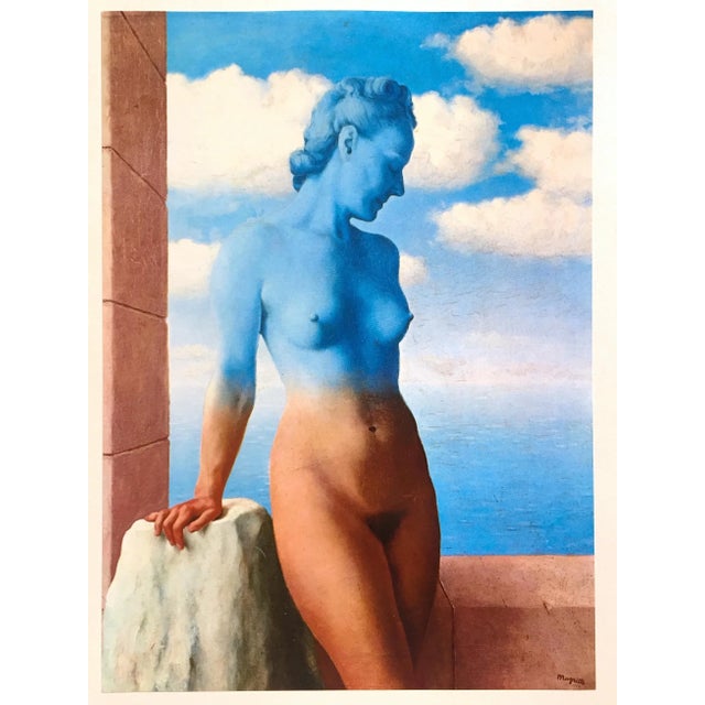 Rene Magritte Vintage 1974 Surrealist Authentic Lithograph Print " Black Magic - La Magie Noire " 1945 For Sale - Image 10 of 10