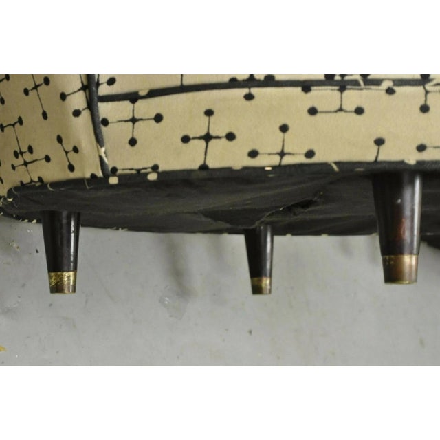 Mid 20th Century Vintage Mid Century Modern Round Upholstered Oversized Club Lounge Chairs - Pair For Sale - Image 9 of 12