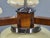 Cream Art Deco Czechoslovak Chandelier in Walnut Chrome and Glass, 1940s For Sale - Image 8 of 13