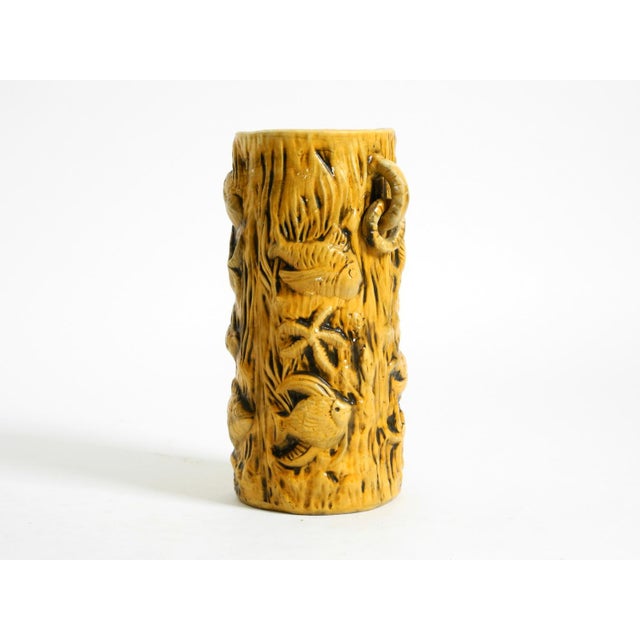 Large Mid-Century Modern Glazed Ceramic Floor Vase with Maritime Fish and Starfish Motifs, 1960s For Sale - Image 6 of 18