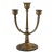 Vintage Brass Three Arm Candelabra For Sale
