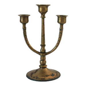 Vintage Brass Three Arm Candelabra