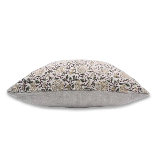Fabdivine Indian Block Print Cushion Cover 14x14 Inch Thick Linen-Karwachauth For Sale - Image 6 of 7