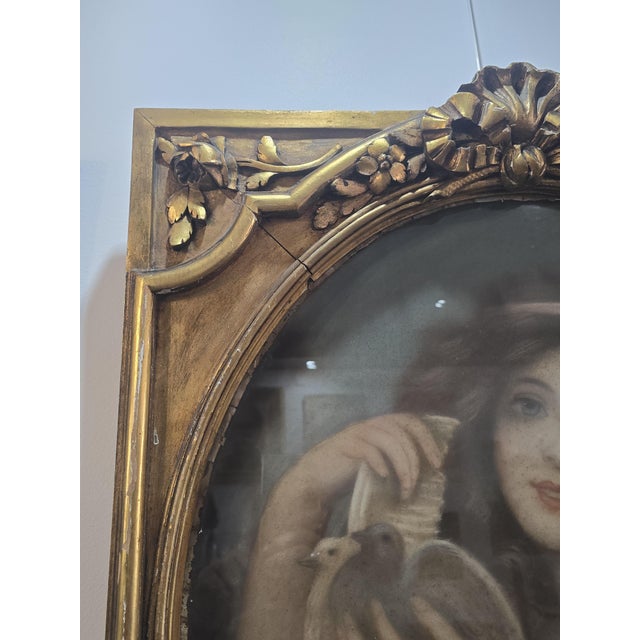 Pair of Greuze Pastel Portraits, 1800s, Pastel, Framed For Sale - Image 9 of 16