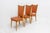Mid-Century Dining Chairs in Beech and Red Moleskine, France, 1950s, Set of 6 For Sale - Image 6 of 13