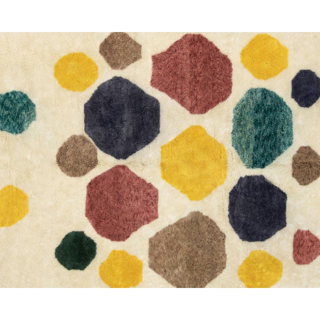 Contemporary Hand-Knotted Wool Rug by Azele Studio For Sale - Image 3 of 9