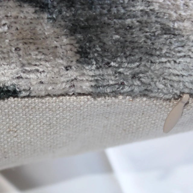 Textile Contemporary Bohemian Gray Décor Hand Knotted Pillow For Sale - Image 7 of 12