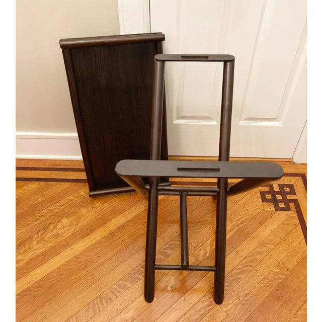 Modern Bamboo Tray With Stand For Sale - Image 9 of 10