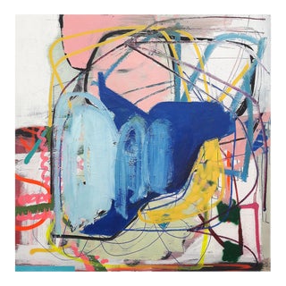 Contemporary Abstract Acrylic, Spray Paint on Canvas Painting "Combustor" by Ludovic Dervillez For Sale