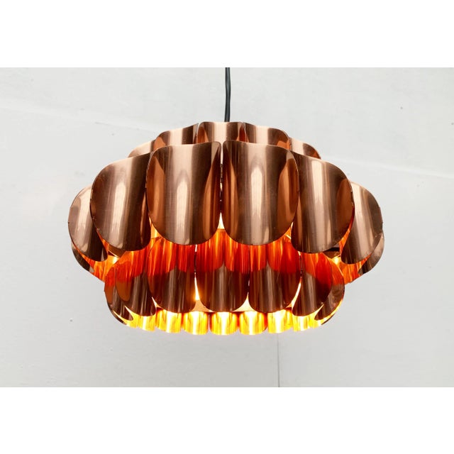 Mid-Century Modern Swiss Copper Type 810 Pendant Lamp by Hans Zender for Temde For Sale - Image 12 of 18