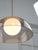 Space-Age Italian Brass, Opaline and Acrylic glass Pendant Lamp For Sale - Image 5 of 18