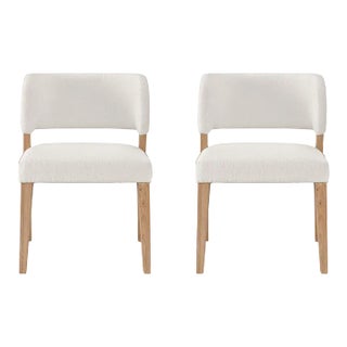 Contemporary Prier Upholstered Side Chairs - A Pair For Sale