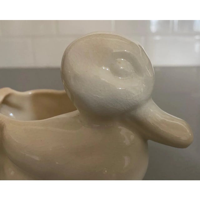 Small Antique Early 20th Century Ceramic Duck Dish Made in Usa For Sale - Image 4 of 9