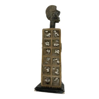 Early 20th Century Dan Female Figure Mancala Game Board on Custom Base For Sale