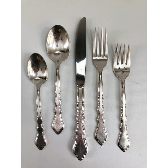 Vintage Oneida "Duet" Community Silverplate Flatware Service - Set of 64 For Sale - Image 12 of 13