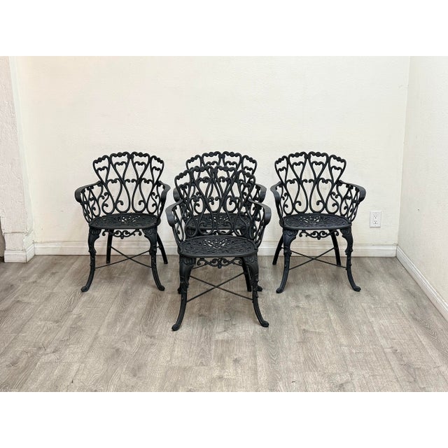 Vintage Cast Aluminum Patio Set For Sale - Image 11 of 12