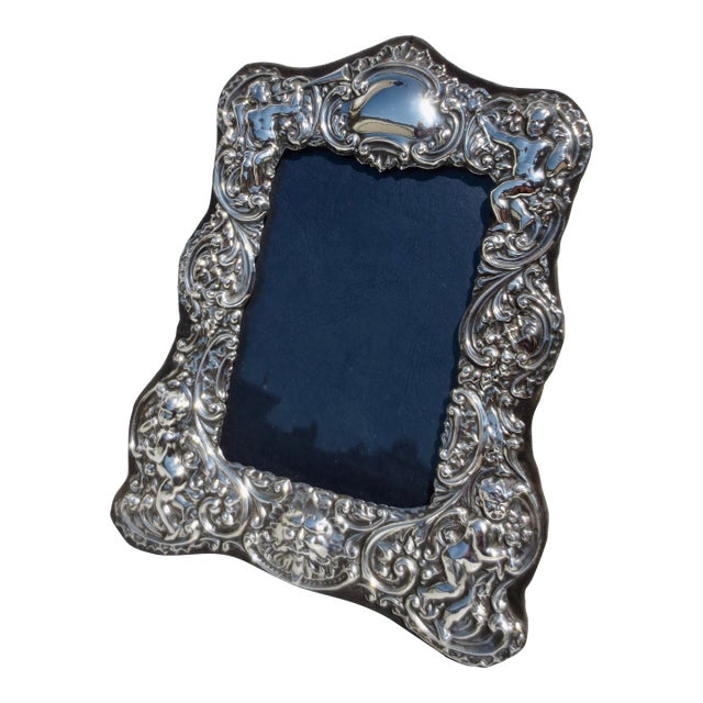 Sterling Silver Edwardian Photo Frame For Sale